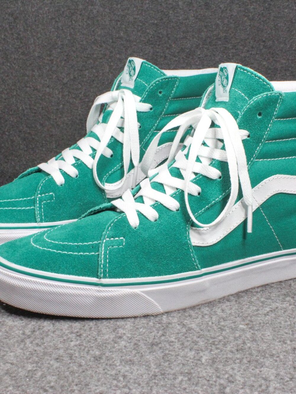 Vans Sk8-Hi Marine Green Suede Canvas Sneakers High Tops Mens Size 11.5 W 13